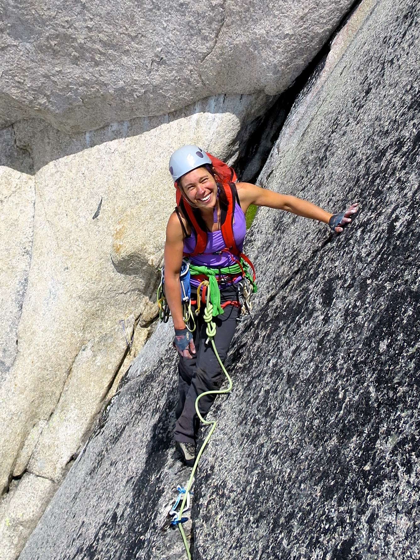 alpine rock climbing in the bugaboos, super direct