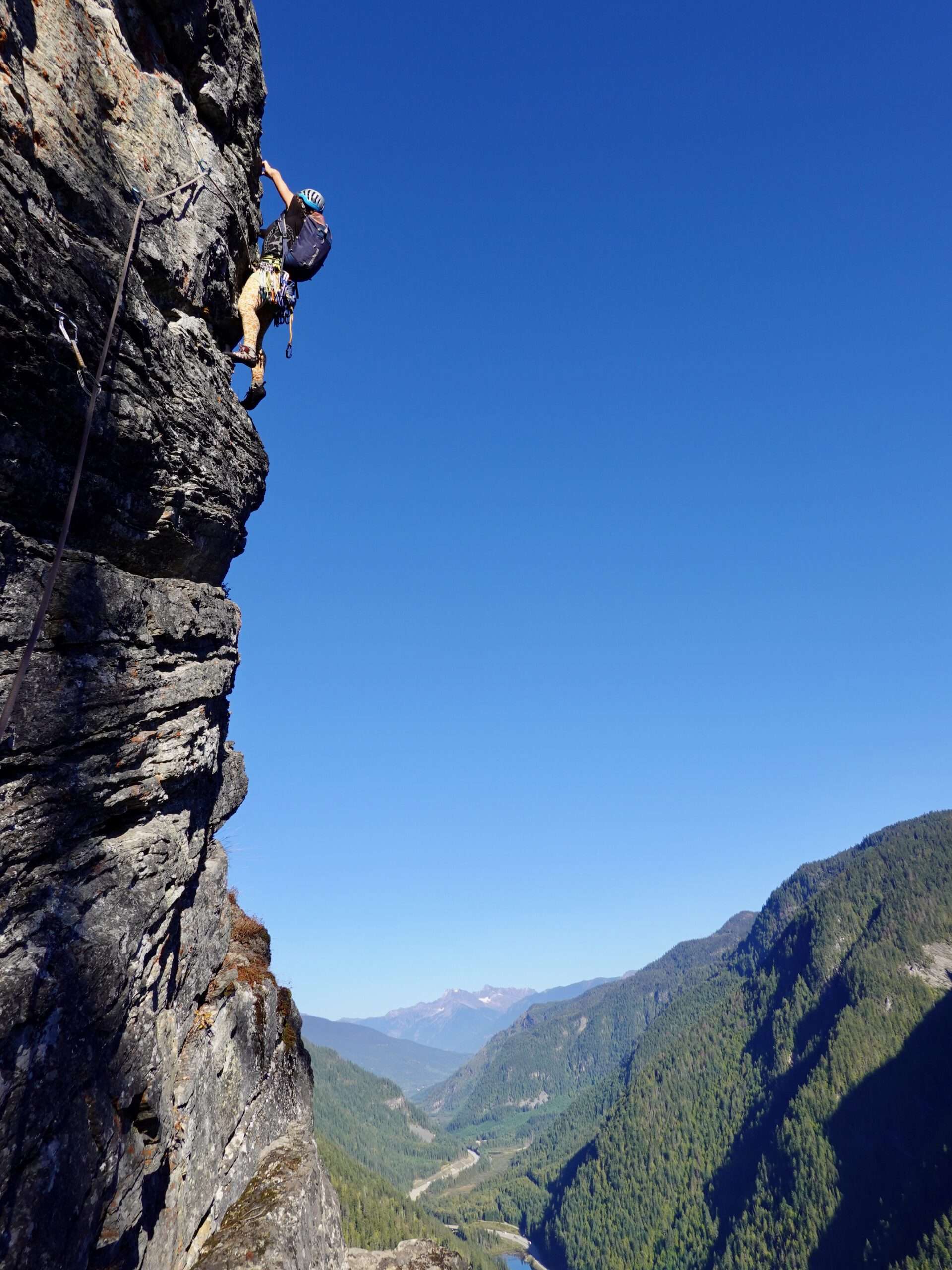 Victor Lake Wall satisfaction last spike revelstoke climbing