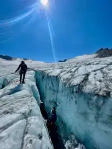 Crevasse on the Frigg Glacier